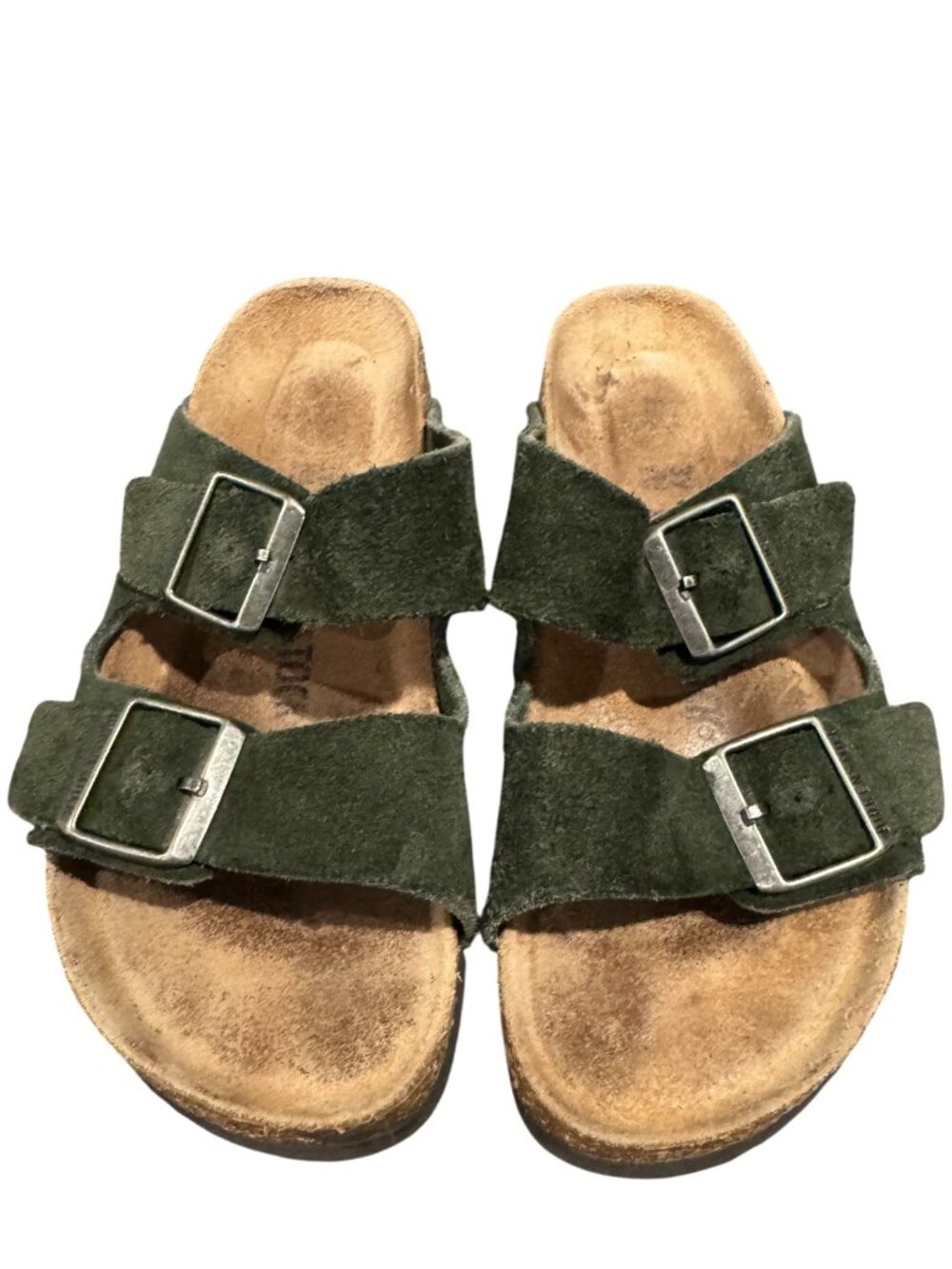 Birkenstock Arizona Suede Sandals Women’s EU 39 US 8-8.5 Narrow Olive Green - Picture 3 of 7